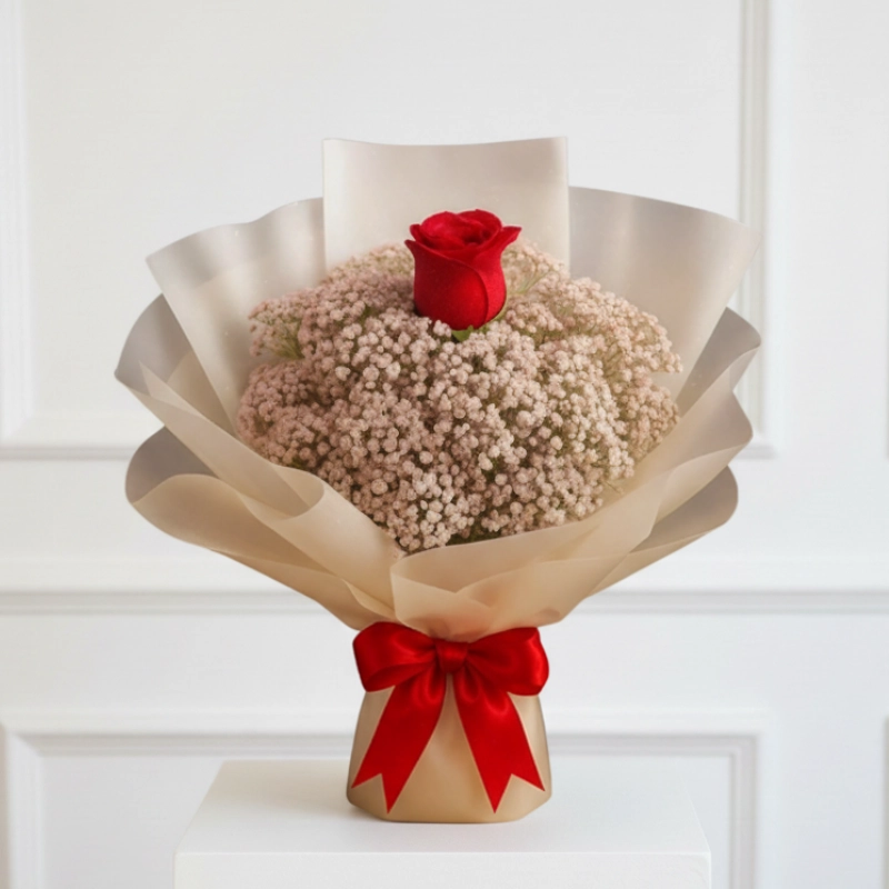 Pink Gypsophila Bouquet Flowers